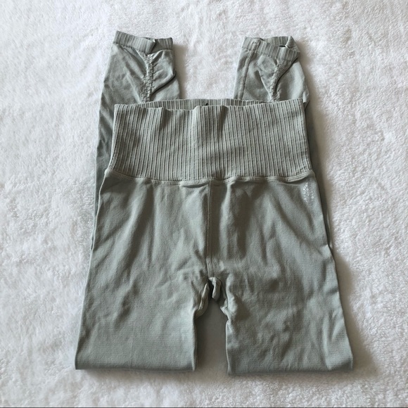 Free People Pants - Free People High-Rise 7/8 Length Good Karma Leggings Sea Glass